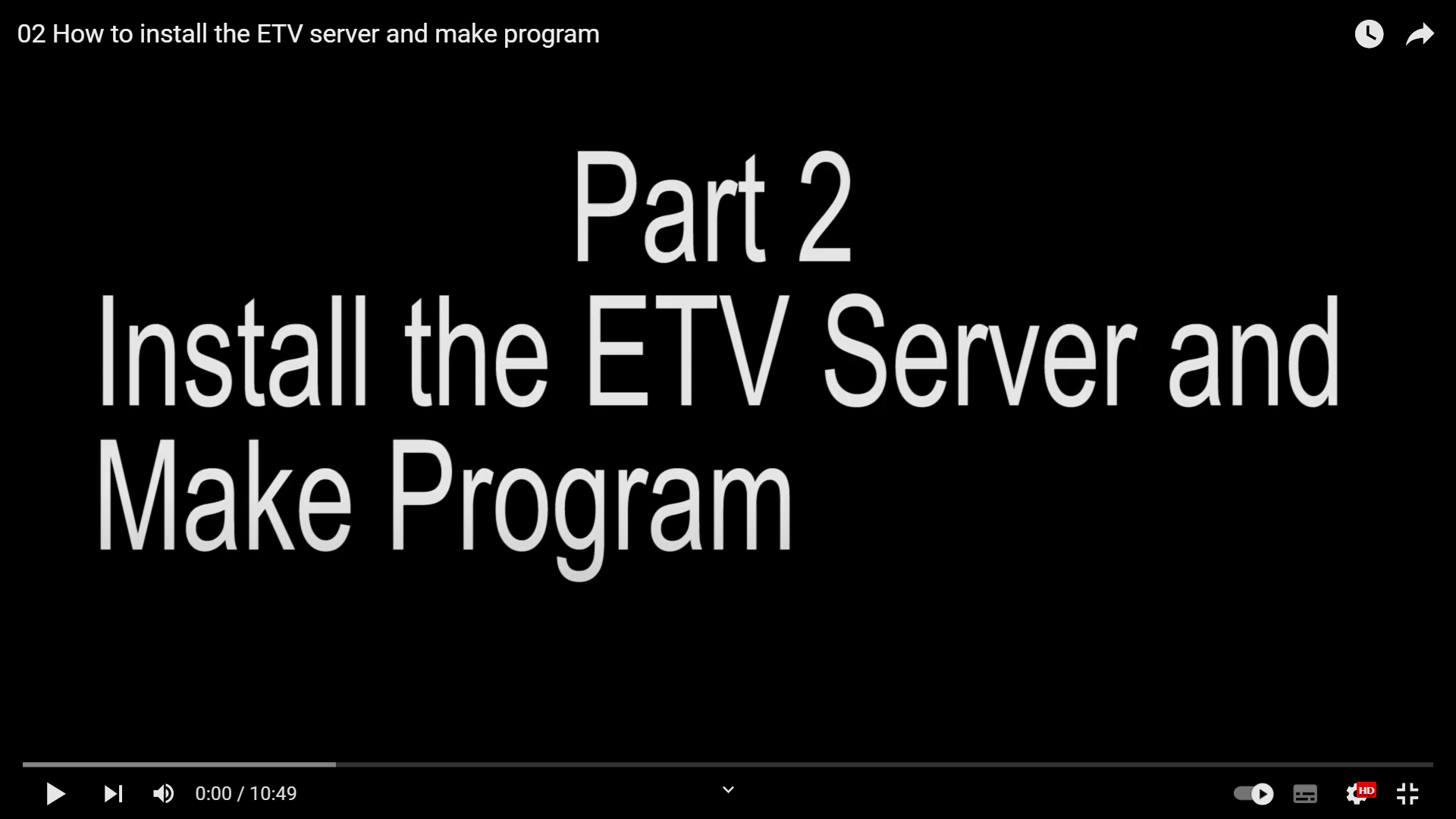 02 How to install the ETV server and make program