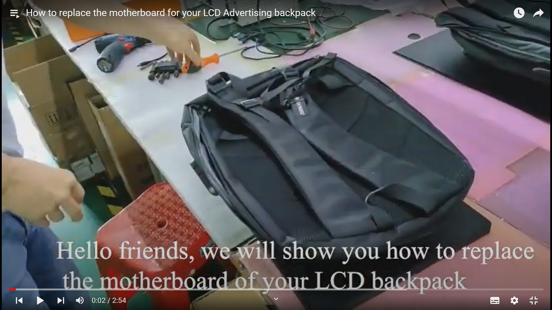 How to replace the motherboard for your LCD Advertising backpack