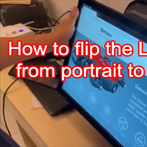 How to flip the LCD screen from portrait to landscape